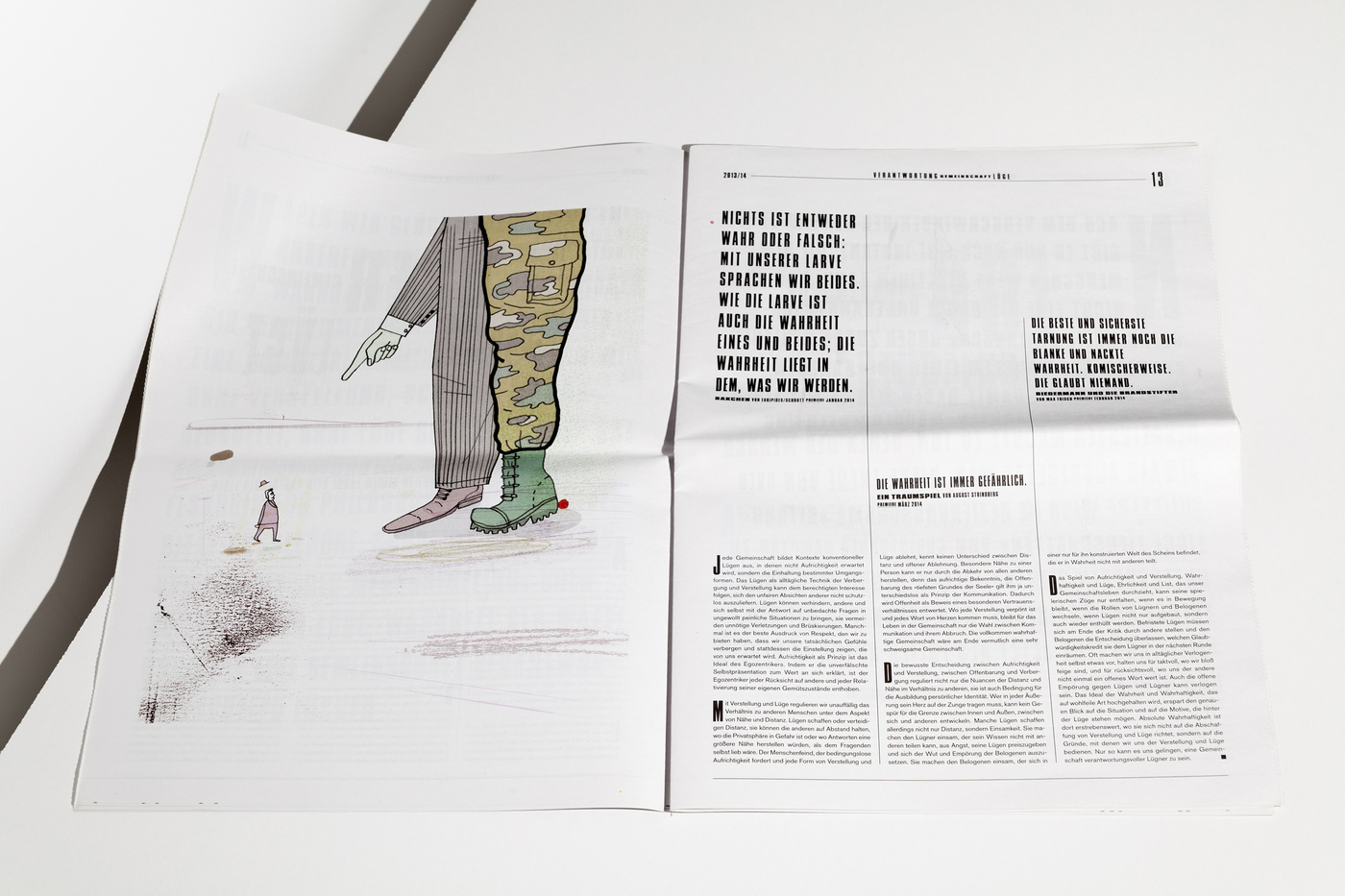 The Gemeinschaft paper for the Season 2013/2014- Illustrations by Paul Davis