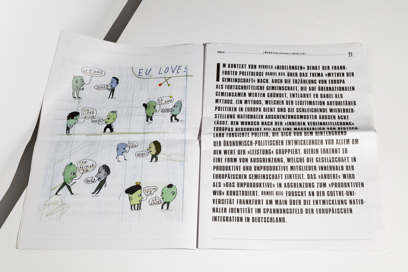 The Gemeinschaft paper for the Season 2013/2014- Illustrations by Paul Davis