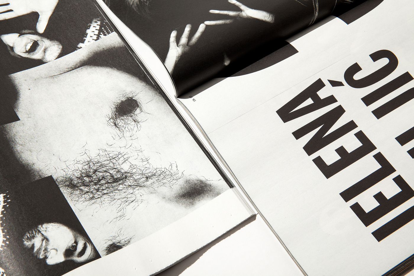 The ensemble had great fun interpreting themselves in black and white.